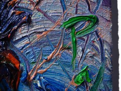 AFRICAN MASK OIL█PAINTING REALISM ART█SIGNED VINTAGE ORIGINAL█EXPRESSIONIST POP█