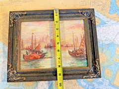 Oil on Canvas Marine Painting