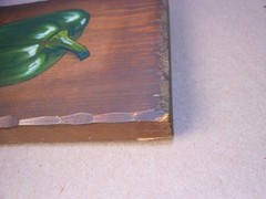 Brother Matthew OSF Small Folk Art Painting Green Pepper & Raddish