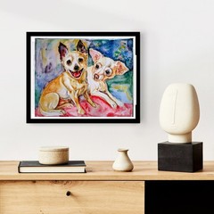 Chihuahuas Dog portrait,pet lover best gift, Original Watercolor painting 10×8″