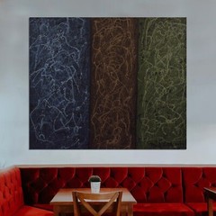 Jackson Pollock style Professional￼ Artist Canvas￼ painting￼ 72”X60”Abstract,6ft