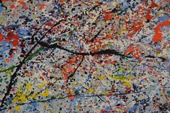 Jackson Pollock style Professional￼ Artist Canvas￼ painting￼ 72”X60”Abstract,6ft
