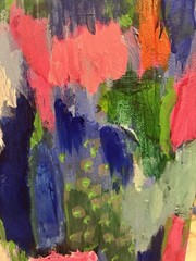 Original Abstract Expressionism 11×14 Bright Signed Unique Fine Art Monet Ins