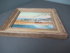Framed Amish Field by Judy Antonelli Original Oil – Signed – Painting 8×10 g4 pp
