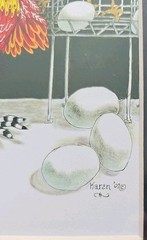 2007 Signed Artist Karen Hunziker Ltd Ed Art Print Hens Chickens Roosters NEW