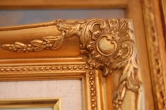 FRAMED ORIGINAL OIL BENT COLONIAL STREET LIGHTS THE AMERICAS ARTIST: HECTO VIDAL