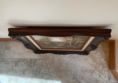 J Medina signed oil on canvas autumn scene with ornate wood frame