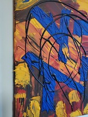 Abstract Painting on Canvas signed One of Kind Wall Decor Original Art
