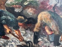Waldo Peirce – “The Clam Diggers” – O/C – 1925 to 1949 – Maine Seascape Scene