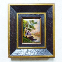 C. FAURE (1874-1956) : SUPERB & LARGE FRENCH LIMOGES ENAMEL COPPER PLAQUE signed