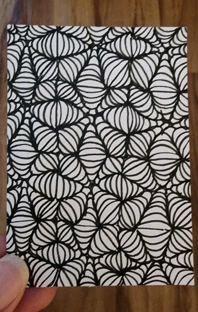 ACEO ORIGINAL ZENTANGLE TRADING ART CARD