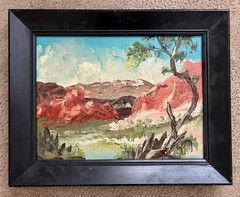 S. Harper “Mountain Vistas” Signed December 1972 Landscape Oil Painting 20”x16”