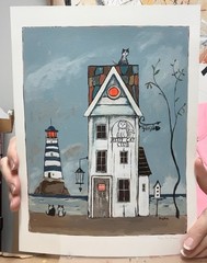 Original art 8x10L Hand Painted on Water color paper 9x12L in – fran hahn
