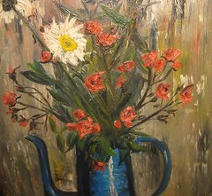 Christian Schneider PARIS SCHOOL MODERNIST ‚Flowers in a Teapot Vase‘ PAINTING