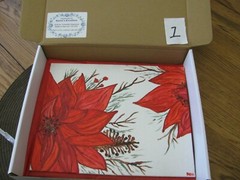 Original, Hand Painted-POINSETTIA-Holiday/Winter Art Acrylic on Canvas 8”x10″