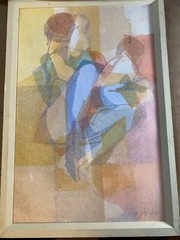 Homer Johnson „Mother And Child“ Acrylic And Pastel Painting – Signed/Framed