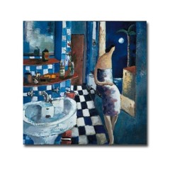 Bano Azul by Didier Lourenco Gallery-Wrapped Canvas Giclee Art (14 in x 14 in)