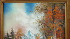 Vtg 70s Framed Original Morejon Forest & River Landscape Scene Oil Painting 8X10