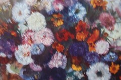 FRAMED MATTED EDGAR DEGAS VTG COLOR ART PRINT „WOMAN WITH CHRYSANTHEMUMS 1865“
