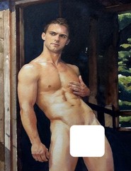 🎨 ORIGINAL NUDE MALE WATERCOLOR PAINTING by Eric Fisher