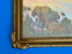 F Crayson Sayre 1922 California Landscape Serigraph Signed.