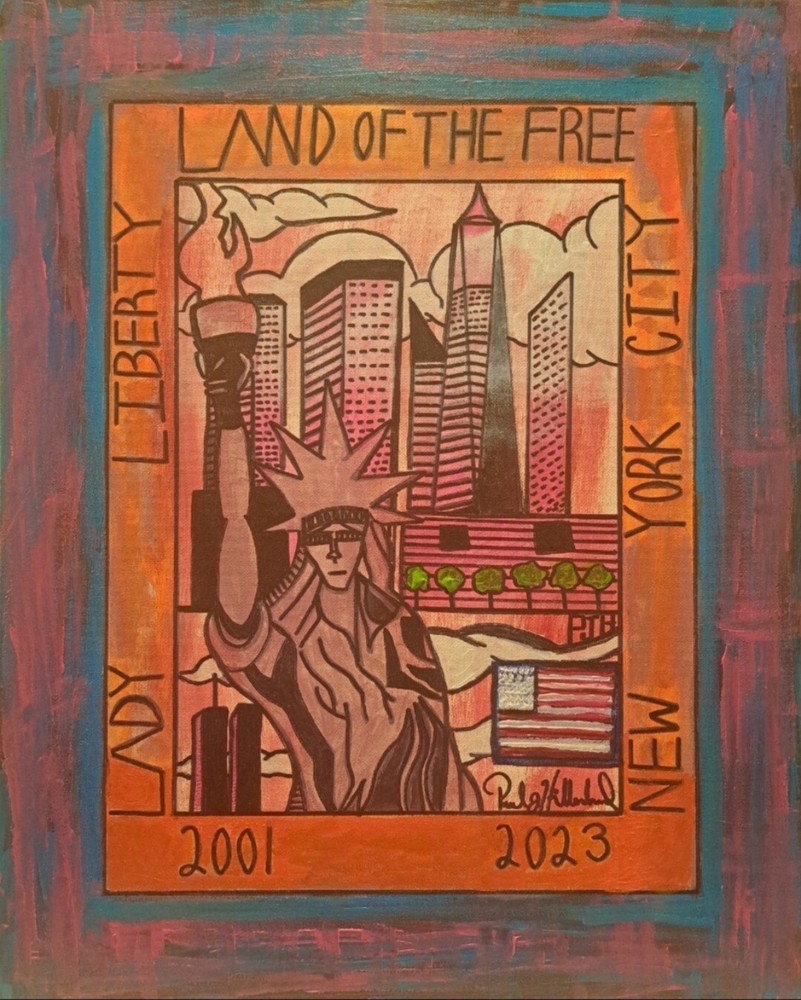 PJH STUDIOS – Lady Liberty Land Of The Free NY CITY – Limited Edition – Acrylic