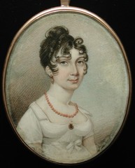 Portrait Miniature Of A Dark Haired Woman, C. 1820