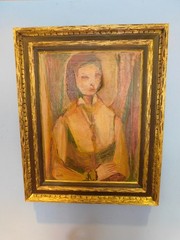 LARGE 1957 FAUVIST BAY AREA FIGURATIVE EXPRESSIONIST SCHOOL Oil PAINTING – KEITH