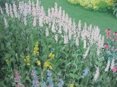 Wally Ames Original Oil/Canvas Board Painting Flower Path Pennsylvania 20th C