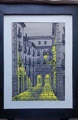 RARE MARTIN HIDALGO PAINTING – SIGNED AND DATED 69 – 21 1/2″ × 28″ FRAMED