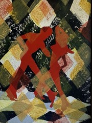 Vintage Original Mid Century 1969 Disco Dancing Painting by McGovern Signed
