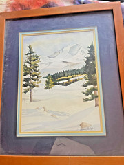 VTG GLORIA BELGER Watercolor Painting 22×18 Inch California Mountain Landscape