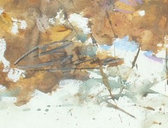 Jann Bass „Brush Creek“ Original Watercolor & Pastel Painting, southwestern