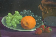 + Framed Oil Painting „Still Life“ Signed: Lion Feyen + 14″ x 12 1/8″ + (JC54)
