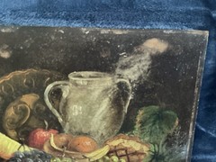 Antique ORIGINAL ART STILL LIFE, Gorgeous,No Frame/sign., Artists Board, fruit