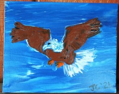 EAGLE AMERICANA Jr CHARLIE FAST PATRIOTIC FREEDOM POP ART OUTSIDER FOLK PAINTING