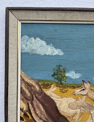 Unknown Animal Painter Leopard Hunting Desert Steppe Savannah Africa