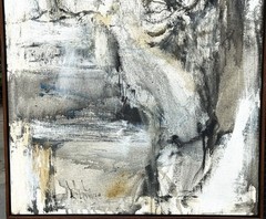 Gino Hollander (USA), VTG c. 1968 Ex. LRG Abstract Expressionist O/C „Portrait“!