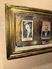 Roscoe Arbuckle Buster Keaton Ben Turpin Original Art Mixed Media Strip Card Art