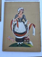 ANTIQUE WPA ERA PAINTING AMERICANA PORTRAIT HISTORY LISTED FAMOUS ALEXANDER