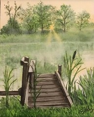 Misty Lake, 8 x 10