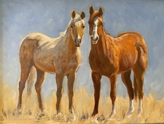 MQ1553 100% Handmade Painted Animals Horses Oil Painting Decor Canvas Wall Art