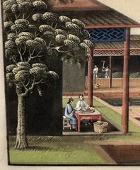 4 Early 19th Century Canton Export Paintings-Tea Trade