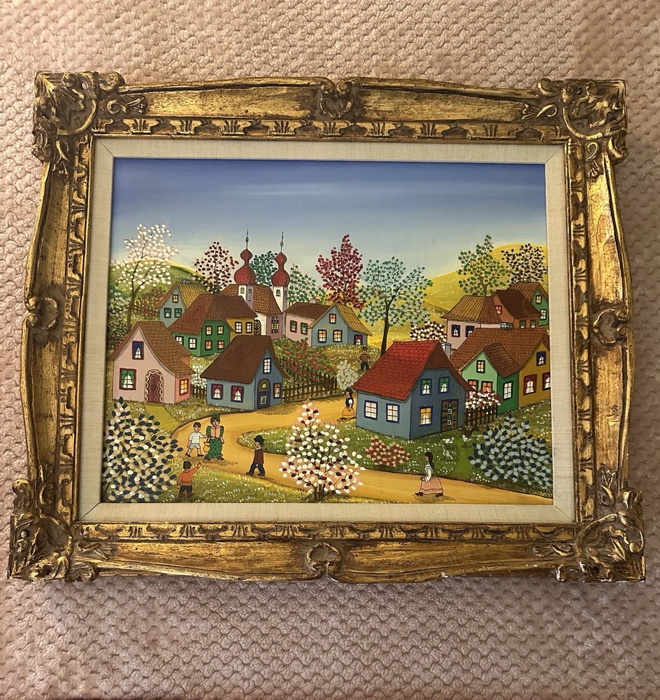 SIGNED OIL PAINTING ON CANVAS BY LISTED HUNGARIAN ARTIST ALBERT KOWALSKI (1926-