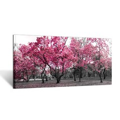 KREATIVE ARTS Large Wall Art Painting Contemporary Pink Tree In Black And Whi…