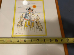 Vintage Signed Original Leo Brueckner Water Color. 1972. „THE KISS“