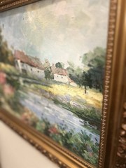 French Riviera Style Post Impressionist Painting