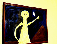 TAMAYO, Rufino. Original Painting „Hombre de noche“ Signed COA REDUCED PRICE