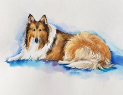 HAND-PAINTED CUSTOM PET PORTRAIT, cat portrait, dog portrait, gift for pet lover