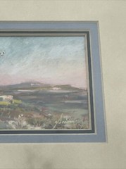 AMERICAN REGIONALISM PAINTING LANDSCAPE COWBOY LANDSCAPE FARMER SMALL GEM